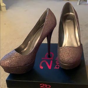 Bebe glitter heels